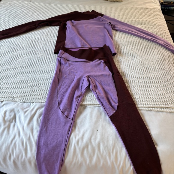 Free People Pants - SENIQ Wool Purple burgundy set